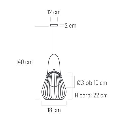 Stenska svetilka MEMORY 1xG9/4W/230V belo/rjava