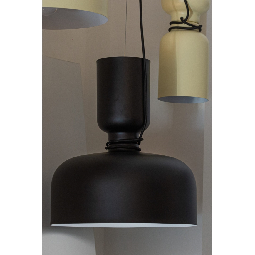 Lestenec na vrvici ABEL 2xE27/11W/230V premer 28 cm črna