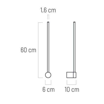  LED Stenska svetilka LED/7W/230V črna