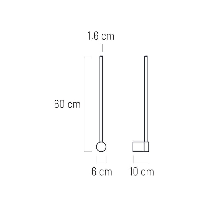  LED Stenska svetilka LED/7W/230V črna