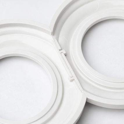 Kliklap - Dvojna retro stenska vtičnica z okvirjem 230 V, snežno bela