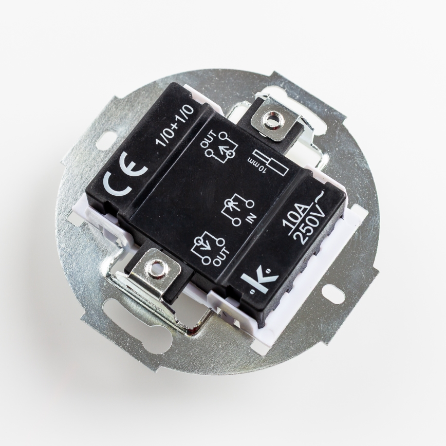 Kliklap - Retro dvojno stikalo brez okvirja v staroružnati barvi