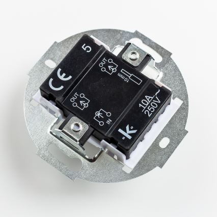 Kliklap - Retro dvojno stopniščno stikalo brez okvirja št. 6+6 snežno belo