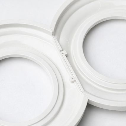 Kliklap - Retro enopolni stikalnik št. 1 in vtičnica 230 V z okvirjem, snežno bela