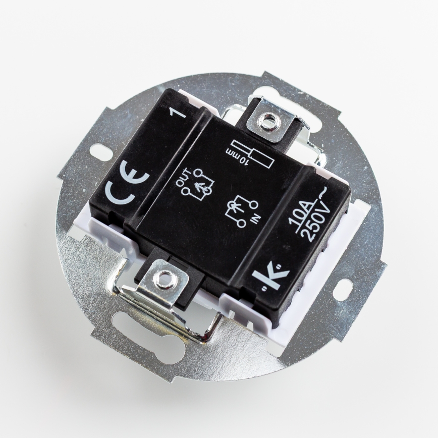 Kliklap - Retro enopolno stikalo št. 1 in vtičnica SCHUKO 230 V z okvirjem, zelena