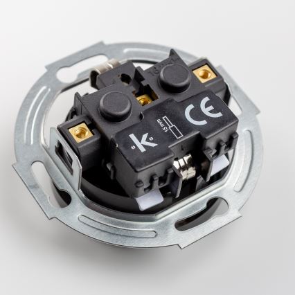 Kliklap - Retro enopolno stikalo št. 1 in vtičnica SCHUKO 230V z okvirjem črna