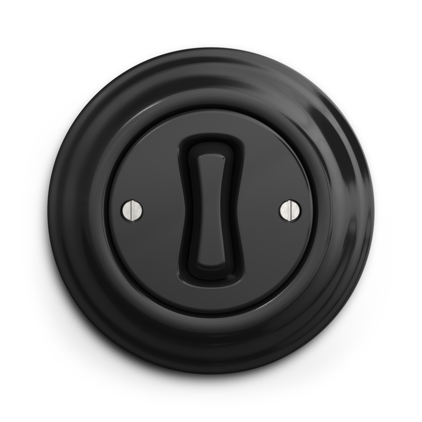 Kliklap - Retro gumb s črnim okvirjem