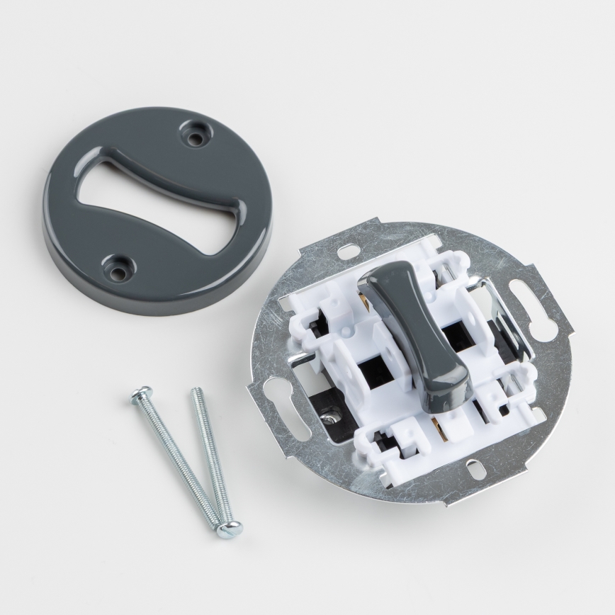 Kliklap - Retro gumb z antracitnim okvirjem