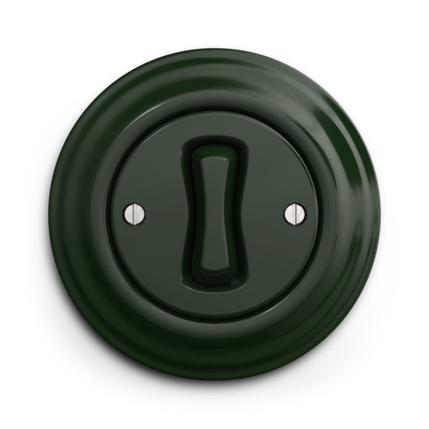 Kliklap - Retro gumb z okvirjem, zelene barve