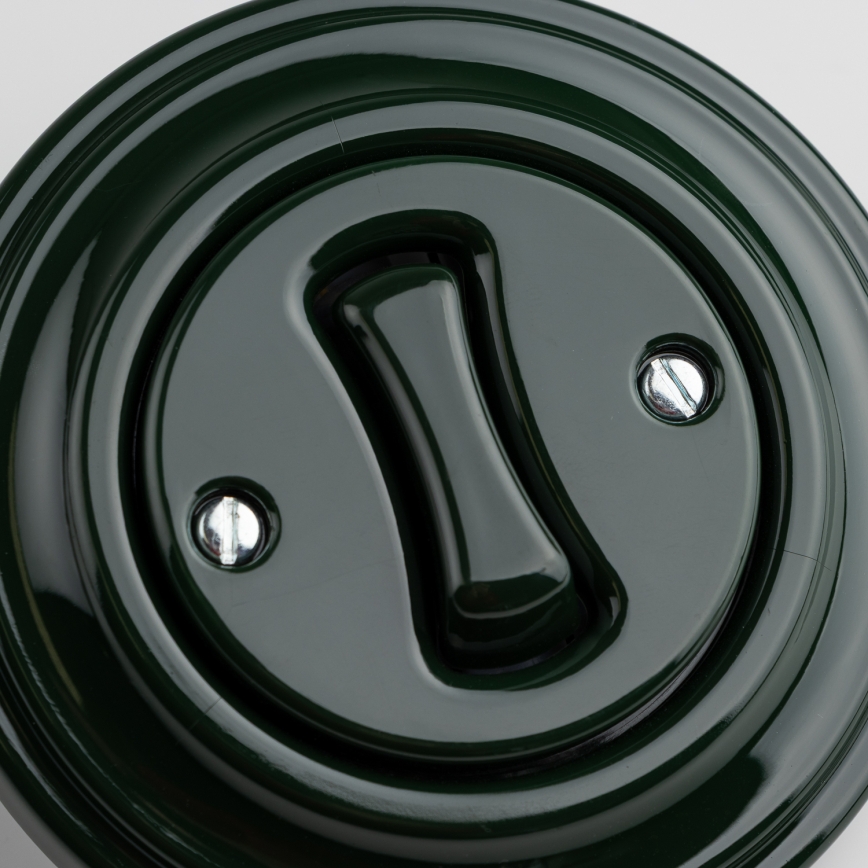 Kliklap - Retro gumb z okvirjem, zelene barve