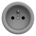 Kliklap - Retro hišna vtičnica brez okvirja, 230 V, siva