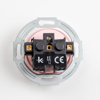 Kliklap - Retro hišna vtičnica brez okvirja 230V staro rožnata