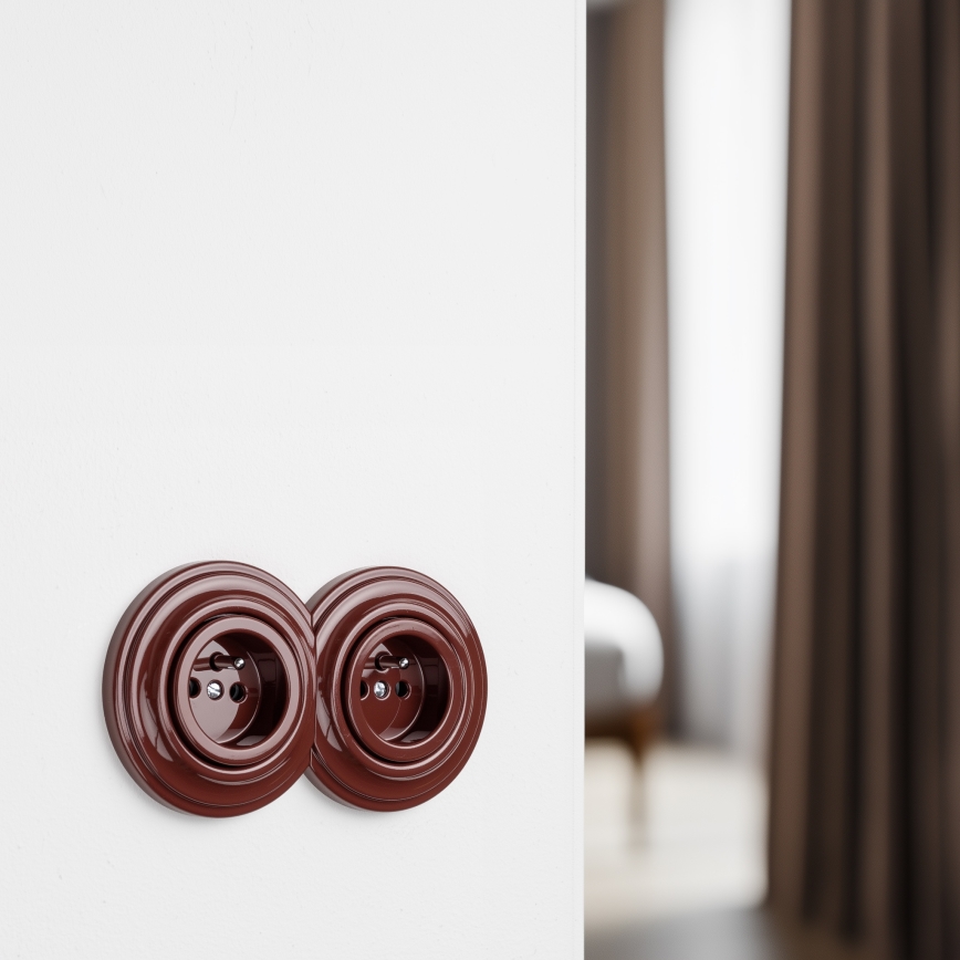 Kliklap - retro končni okvir, rjav