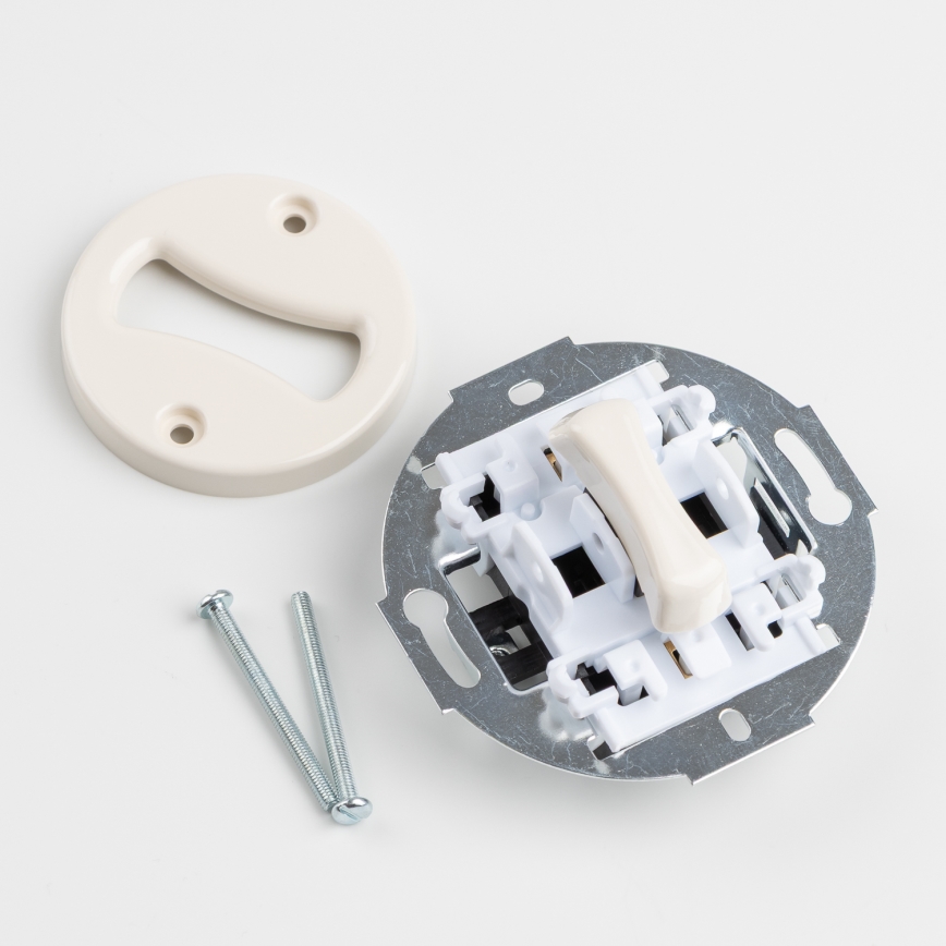 Kliklap - Retro križno stikalo brez okvirja št. 7 bež