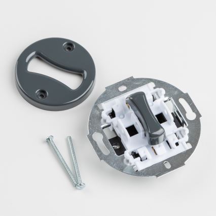 Kliklap - Retro križno stikalo z okvirjem št. 7 antracit