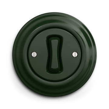 Kliklap - Retro križno stikalo z okvirjem št. 7, zeleno