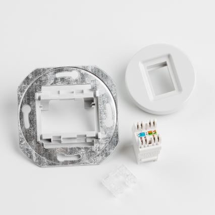 Kliklap - Retro podatkovna vtičnica s snežno belim okvirjem