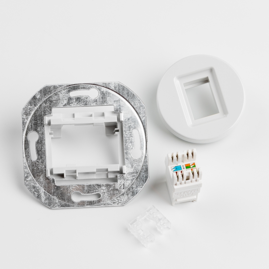 Kliklap - Retro podatkovna vtičnica s snežno belim okvirjem