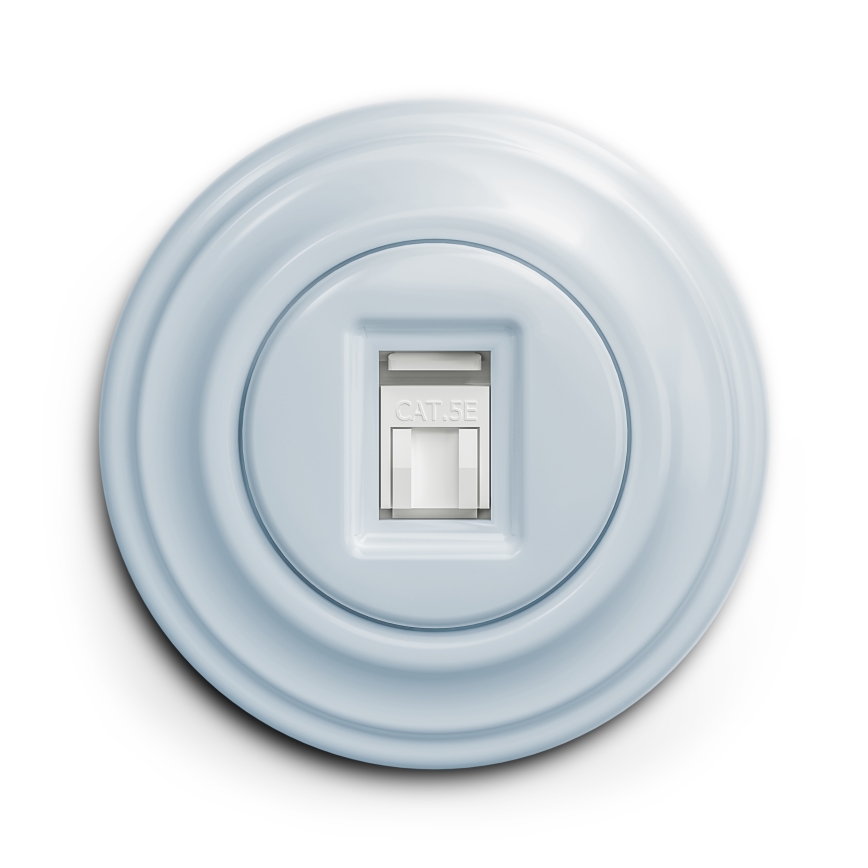 Kliklap - retro podatkovna vtičnica z modrim okvirjem