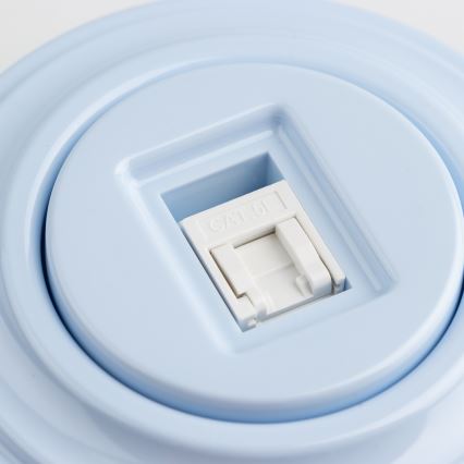 Kliklap - retro podatkovna vtičnica z modrim okvirjem