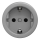 Kliklap - Retro stenska vtičnica brez okvirja SCHUKO 230V/16A siva
