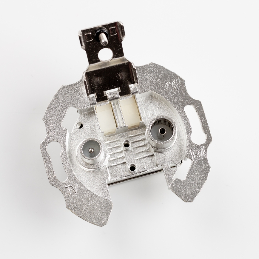 Kliklap - Retro stenska vtičnica TV+R (prehodna) z zelenim okvirjem