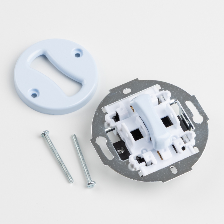 Kliklap - Retro vmesno stikalo z okvirjem št. 7 modro