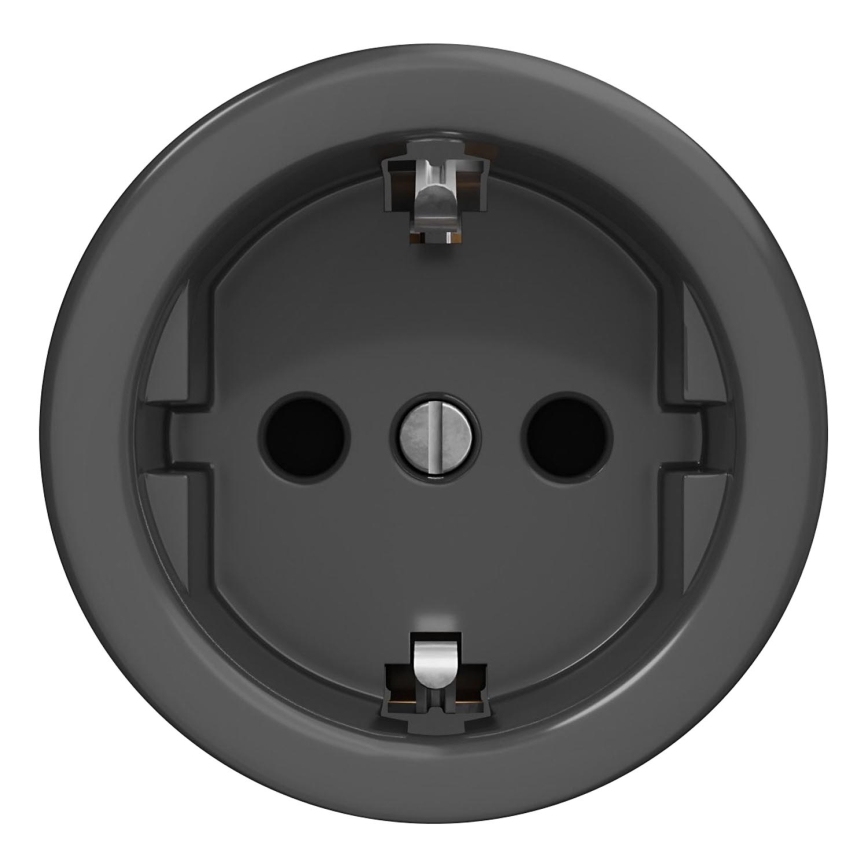 Kliklap - Retro vtičnica za dom brez okvirja SCHUKO 230V/16A, antracit