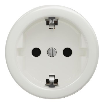 Kliklap - Retro vtičnica za dom brez okvirja SCHUKO 230V/16A bela