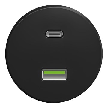 Kliklap - Starinska USB vtičnica A+C črna