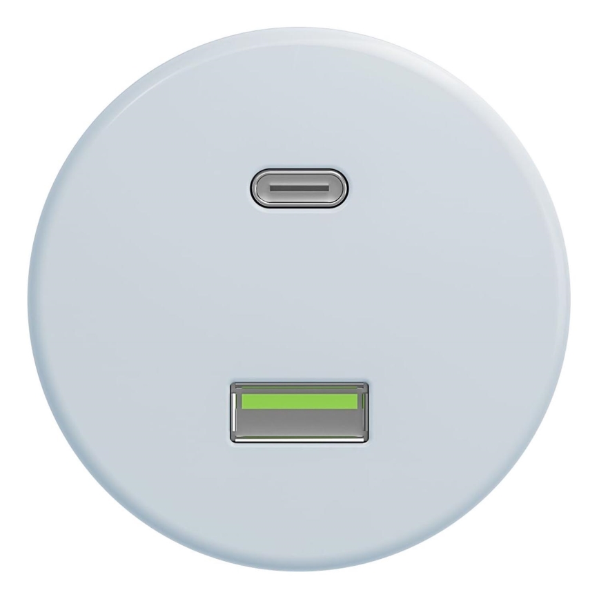 Kliklap - Starinska USB vtičnica A+C modra