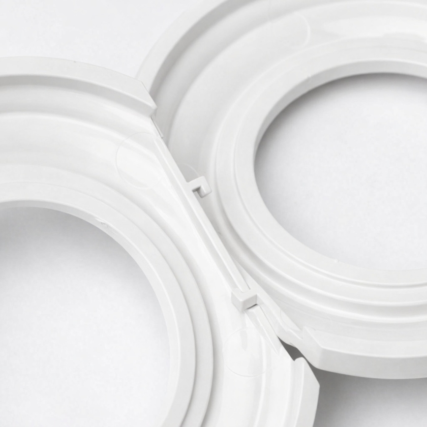 Kliklap - Trojna retro stenska vtičnica z okvirjem 230V snežno bela