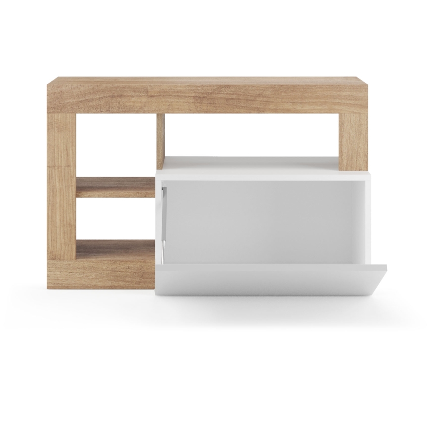 Klop LENOR 91x209 cm bela/rjava