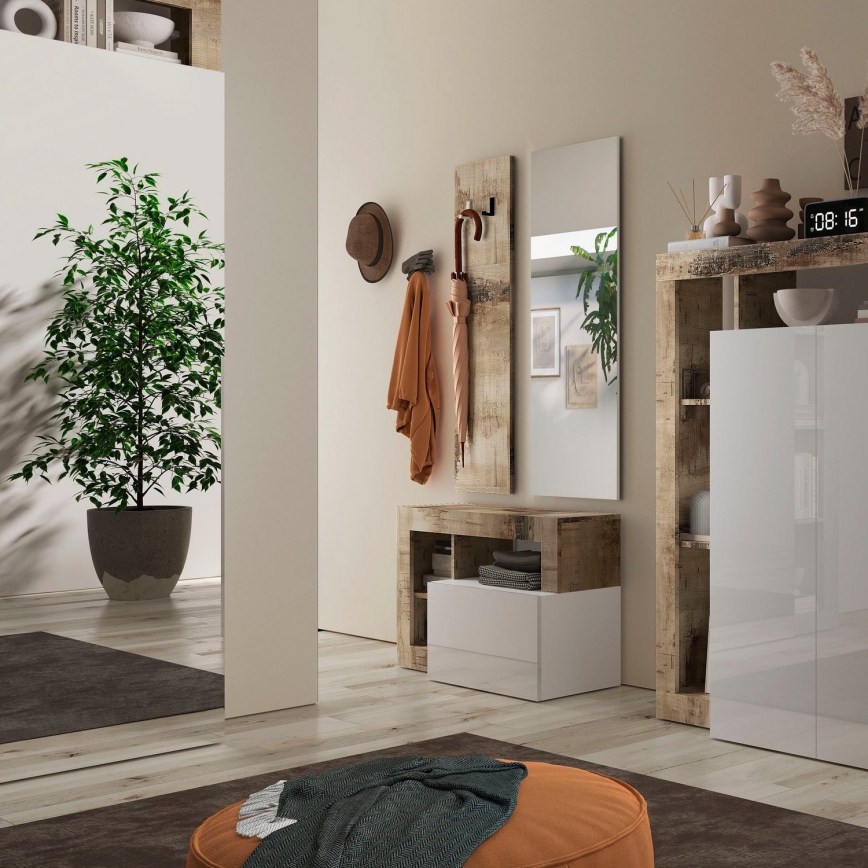 Klop LENOR bela/rjava