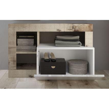 Klop LENOR bela/rjava