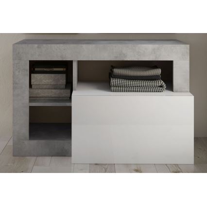 Klop LENOR bela/siva beton