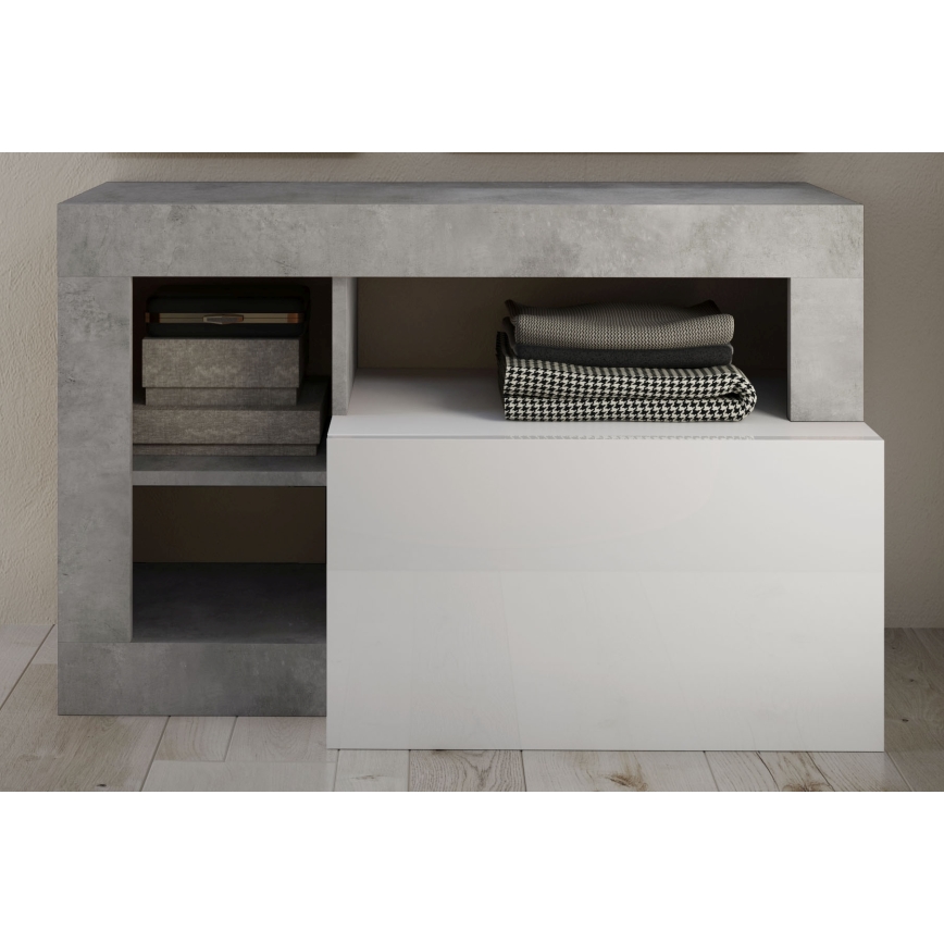 Klop LENOR bela/siva beton