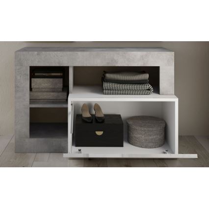 Klop LENOR bela/siva beton