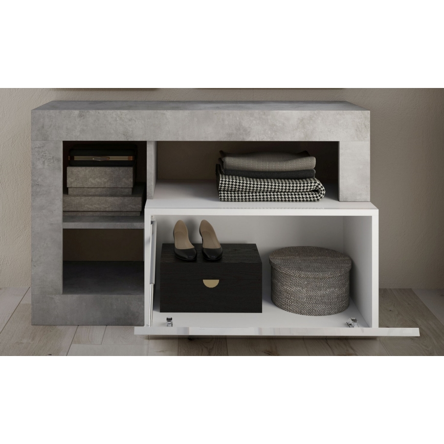 Klop LENOR bela/siva beton