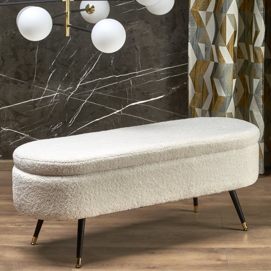 Klop s predalom AVEIRO 46x120 cm bela
