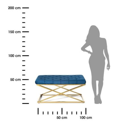 Klop SALIBA 50x97 cm zlata/modra