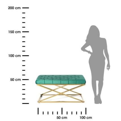 Klop SALIBA 50x97 cm zlata/zelena