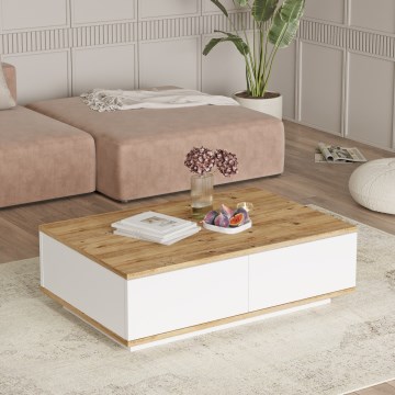 Klubska mizica 28,6x90 cm bor atlantic/bela
