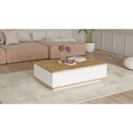 Klubska mizica 28,6x90 cm bor atlantic/bela