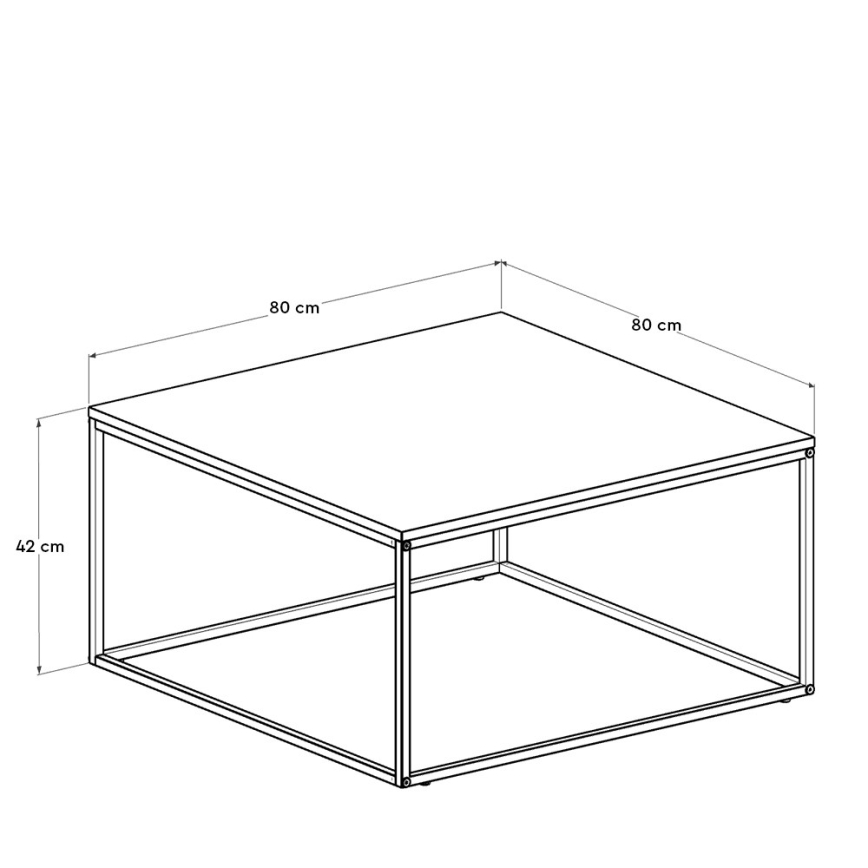 Klubska mizica 42x80 cm rjava