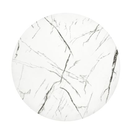 Klubska mizica ANTICA 41x55 cm črna/marmor decor