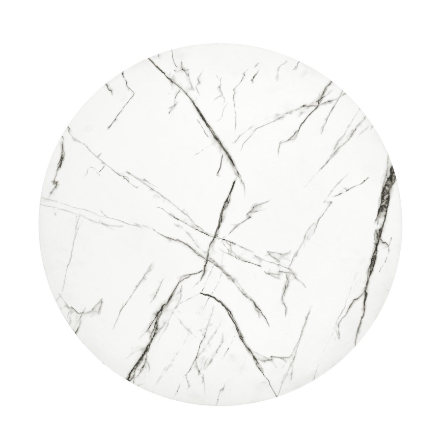 Klubska mizica ANTICA 41x55 cm črna/marmor decor