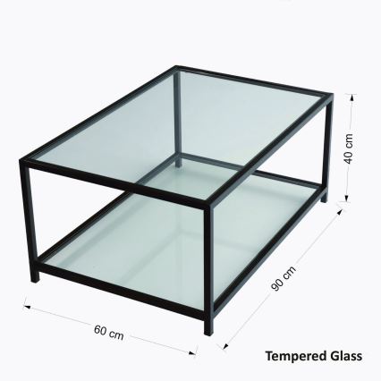 Klubska mizica ASTROSEHPA 40x90 cm črna