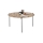 Klubska mizica AURA, premer 74 cm, hrast/antracit
