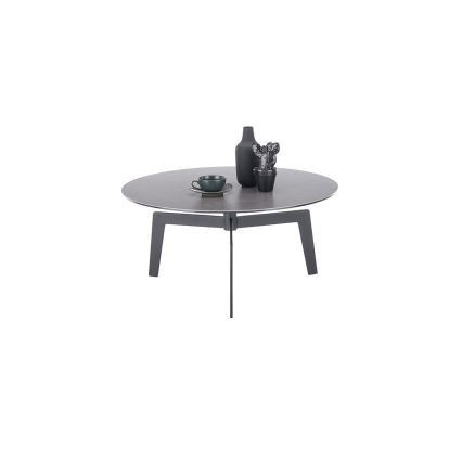 Klubska mizica BALANCE, Ø 80 cm, siva/antracit